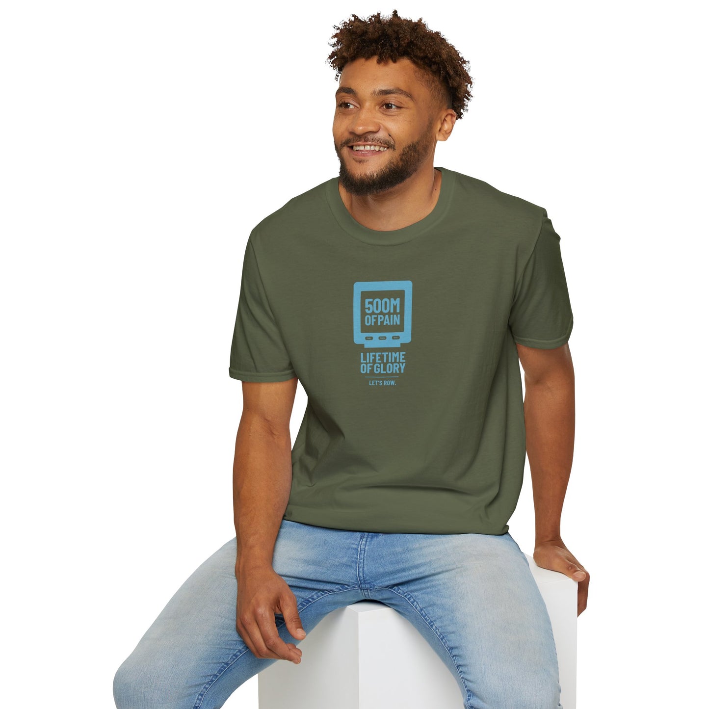 500M of Pain — Vertical Monitor Edition | Premium Rowing Tee