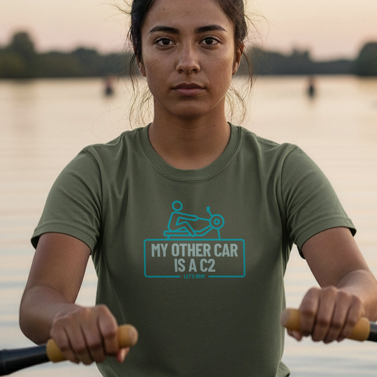 My Other Car Is an Erg — Badge Line Edition | Premium Rowing Tee