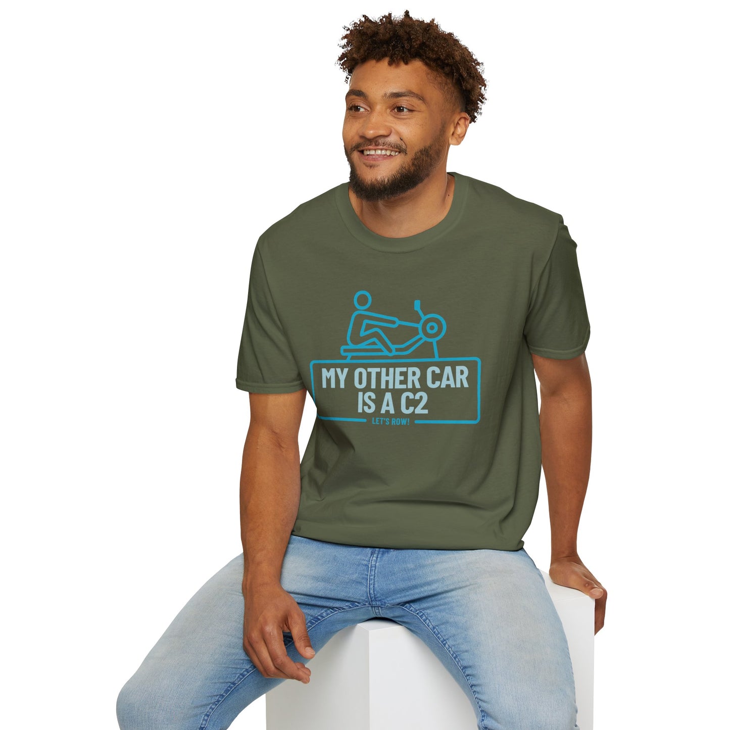 My Other Car Is an Erg — Badge Line Edition | Premium Rowing Tee