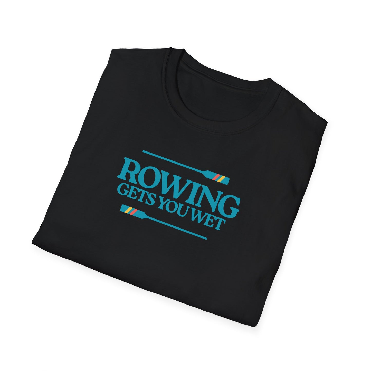 Rowing Gets You Wet — Stripe Oar Edition | Premium Rowing Tee
