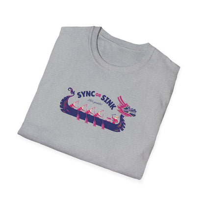 Sync or Sink | Dragon Boat Shirt | Premium Paddling Tee - RR