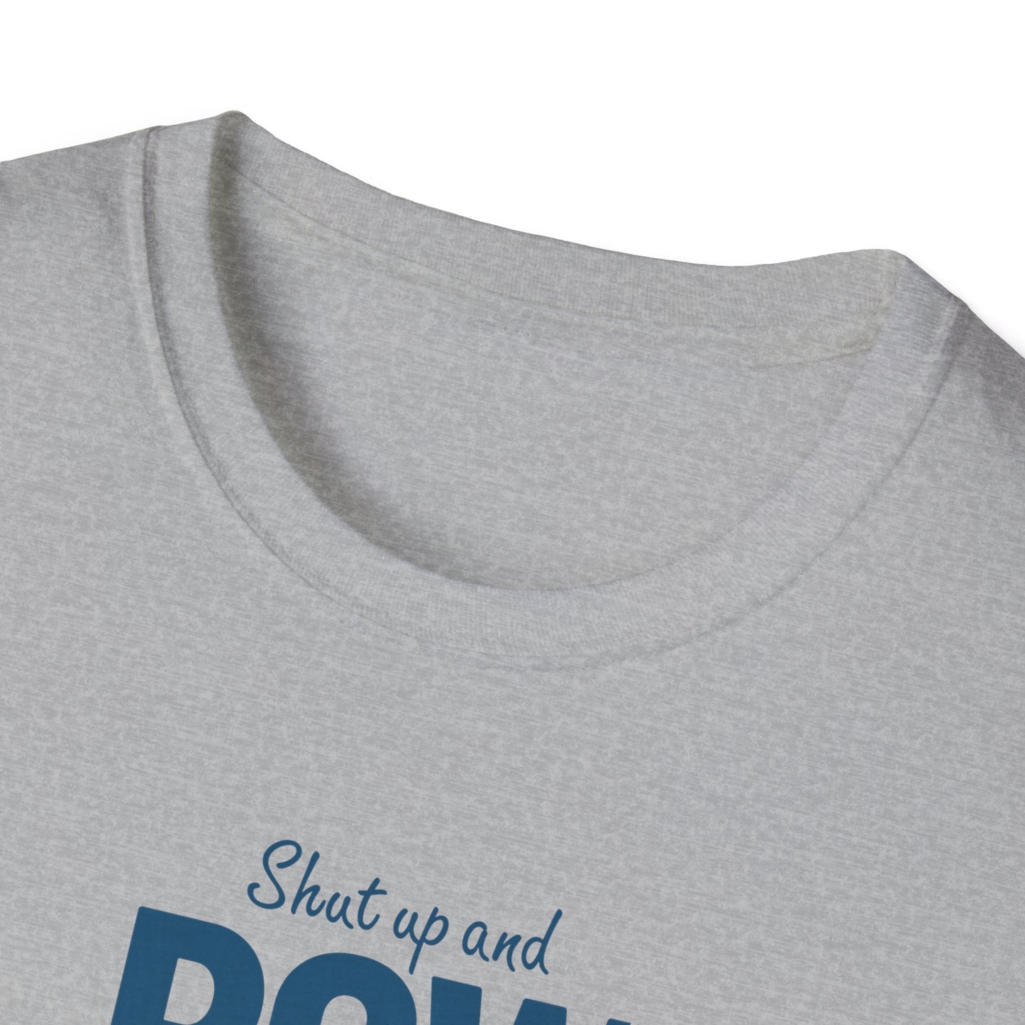 Shut Up and Row — Oar Script Edition | Premium Rowing Tee