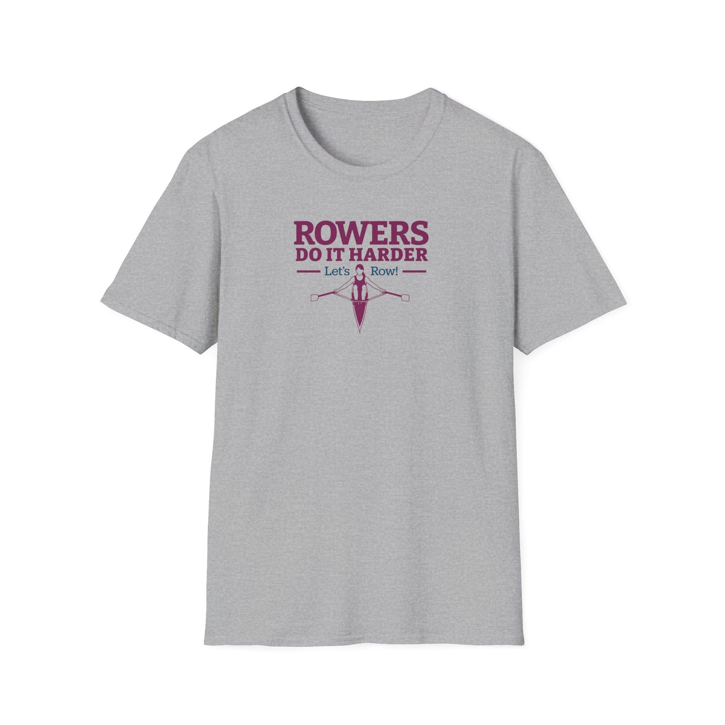 Rowers Do It Harder — Bold Classic Edition | Premium Rowing Tee