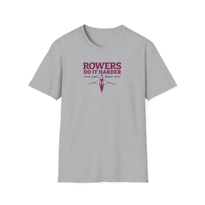 Rowers Do It Harder — Bold Classic Edition | Premium Rowing Tee