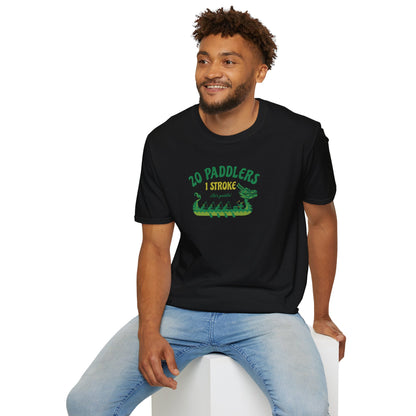 20 Paddlers 1 Stroke | Dragon Boat Team Shirt | Premium Paddling Tee