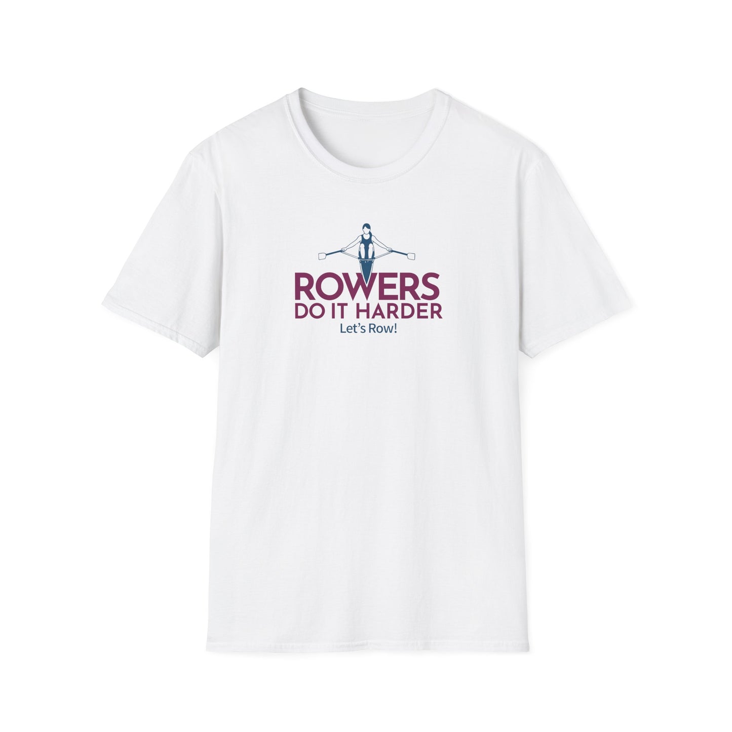 Rowers Do It Harder — Modern Line Edition | Premium Rowing Tee