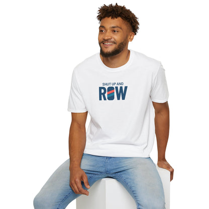 Shut Up and Row — Stripe Icon Edition | Premium Rowing Tee