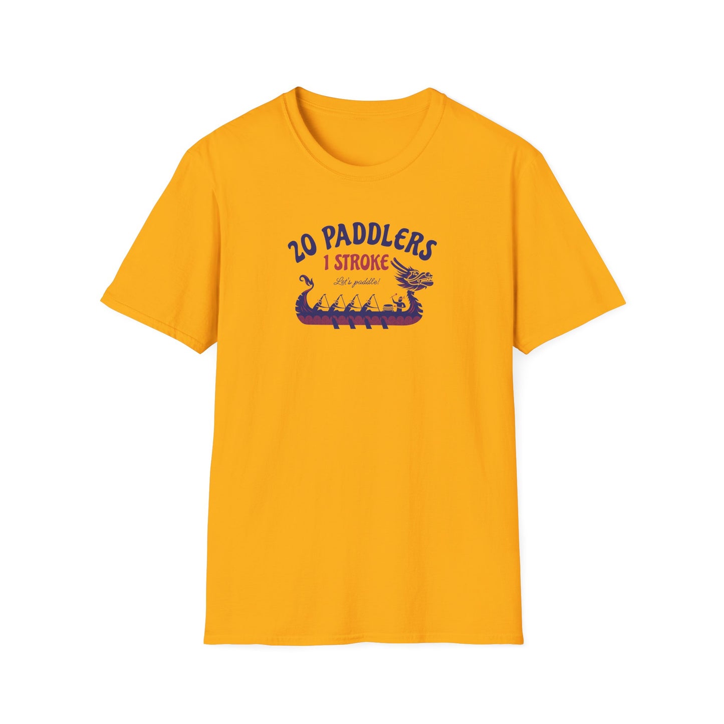 20 Paddlers 1 Stroke | Dragon Boat Team Shirt | Premium Paddling Tee