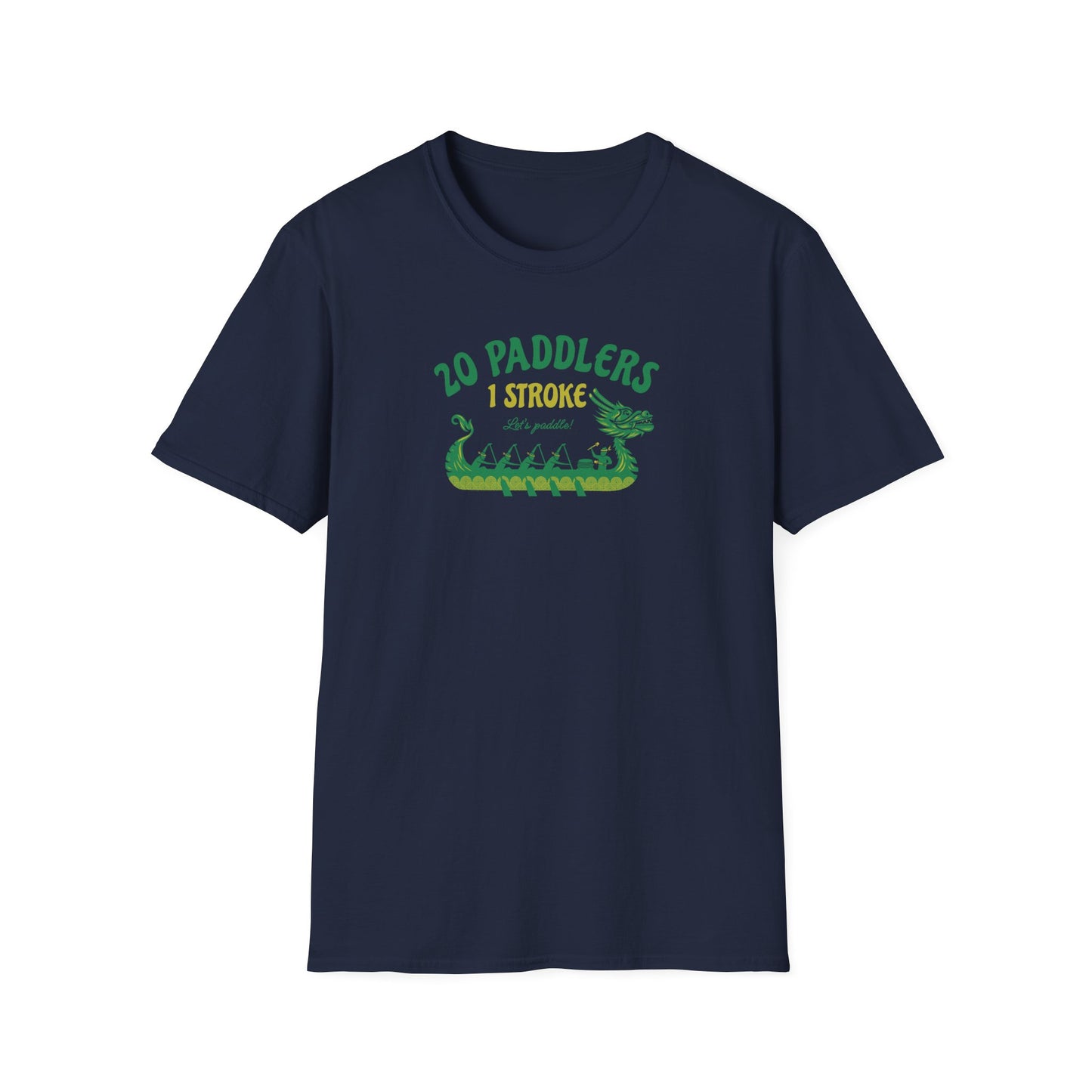 20 Paddlers 1 Stroke | Dragon Boat Team Shirt | Premium Paddling Tee
