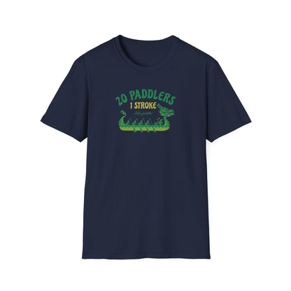 20 Paddlers 1 Stroke | Dragon Boat Team Shirt | Premium Paddling Tee