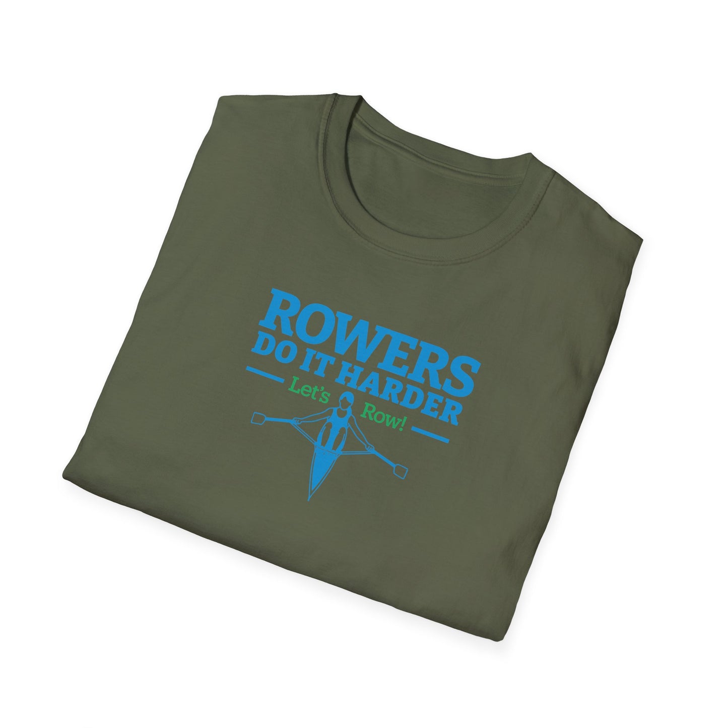 Rowers Do It Harder — Bold Classic Edition | Premium Rowing Tee