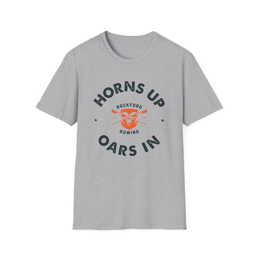 Horns Up Oars In | Premium Rowing Tee - RR
