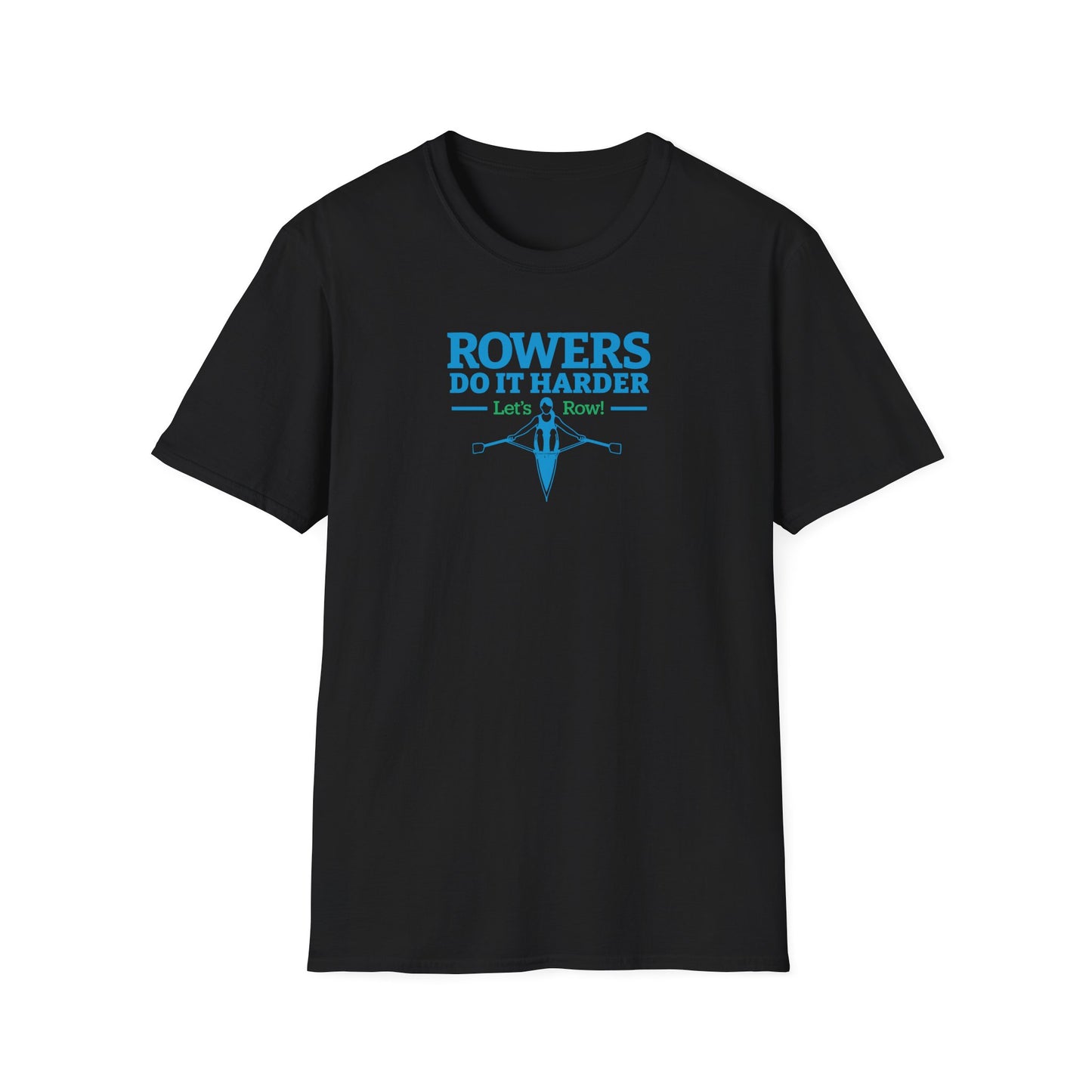 Rowers Do It Harder — Bold Classic Edition | Premium Rowing Tee