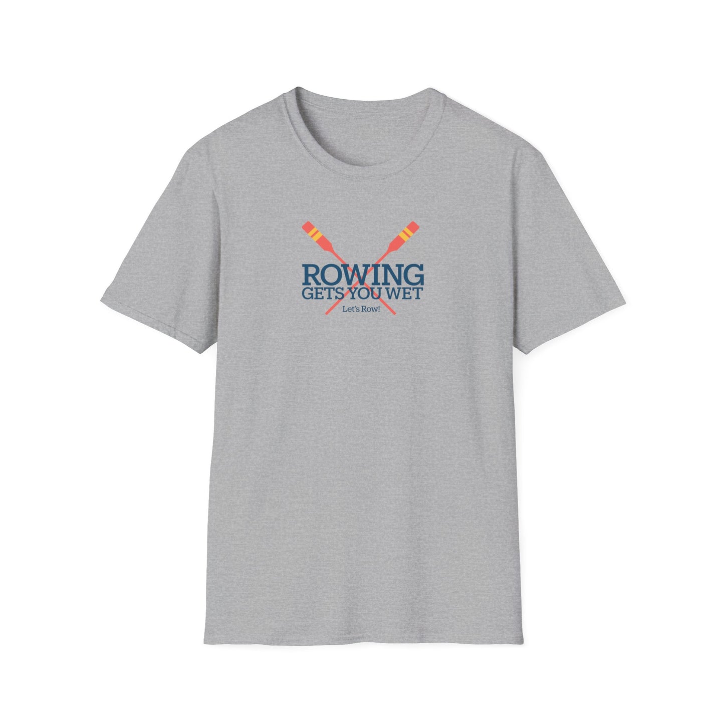 Rowing Gets You Wet — Crossed Oars Edition | Premium Rowing Tee