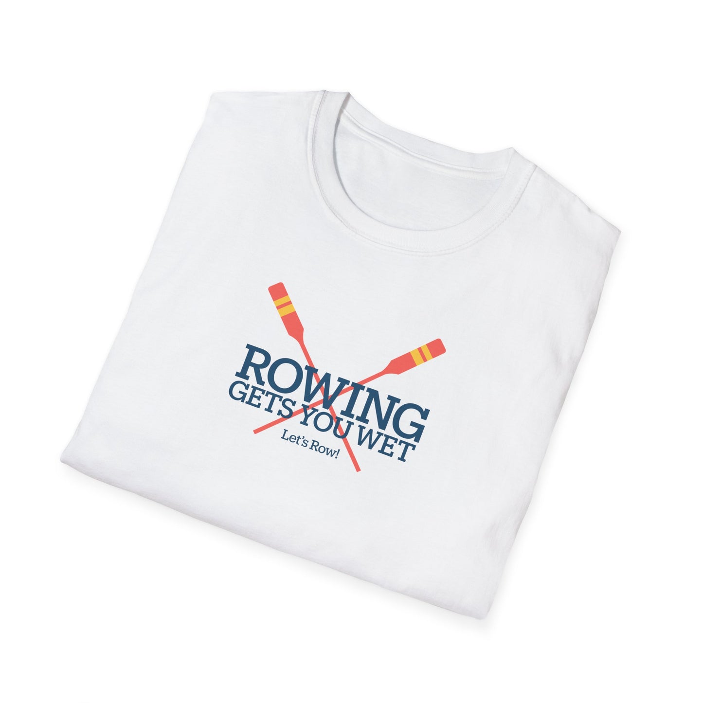 Rowing Gets You Wet — Crossed Oars Edition | Premium Rowing Tee