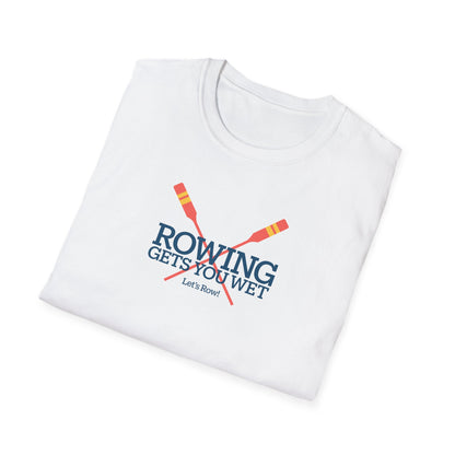 Rowing Gets You Wet — Crossed Oars Edition | Premium Rowing Tee