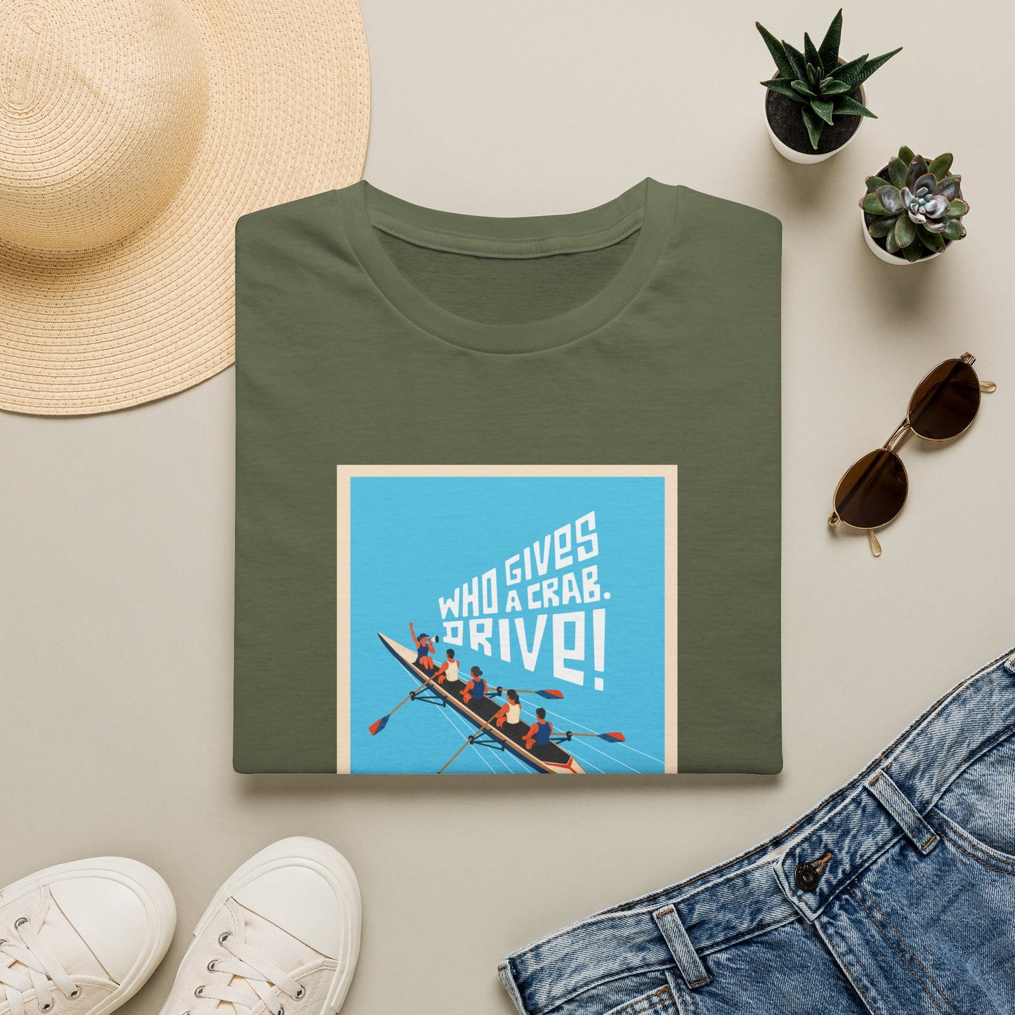 Who Gives a Crab. Drive! | Premium Rowing Tee