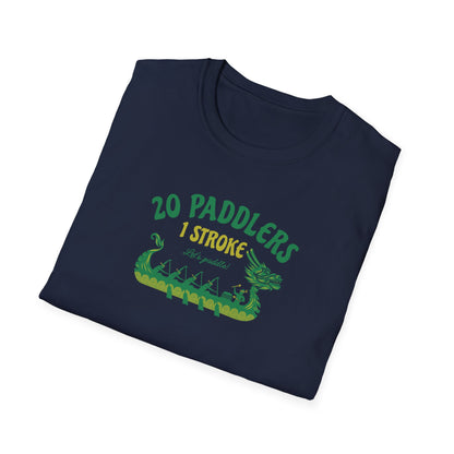 20 Paddlers 1 Stroke | Dragon Boat Team Shirt | Premium Paddling Tee