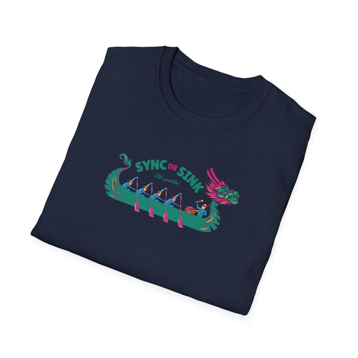 Sync or Sink | Dragon Boat Shirt | Premium Paddling Tee - RR