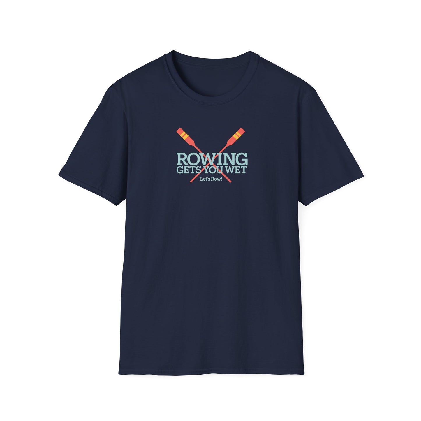 Rowing Gets You Wet — Crossed Oars Edition | Premium Rowing Tee
