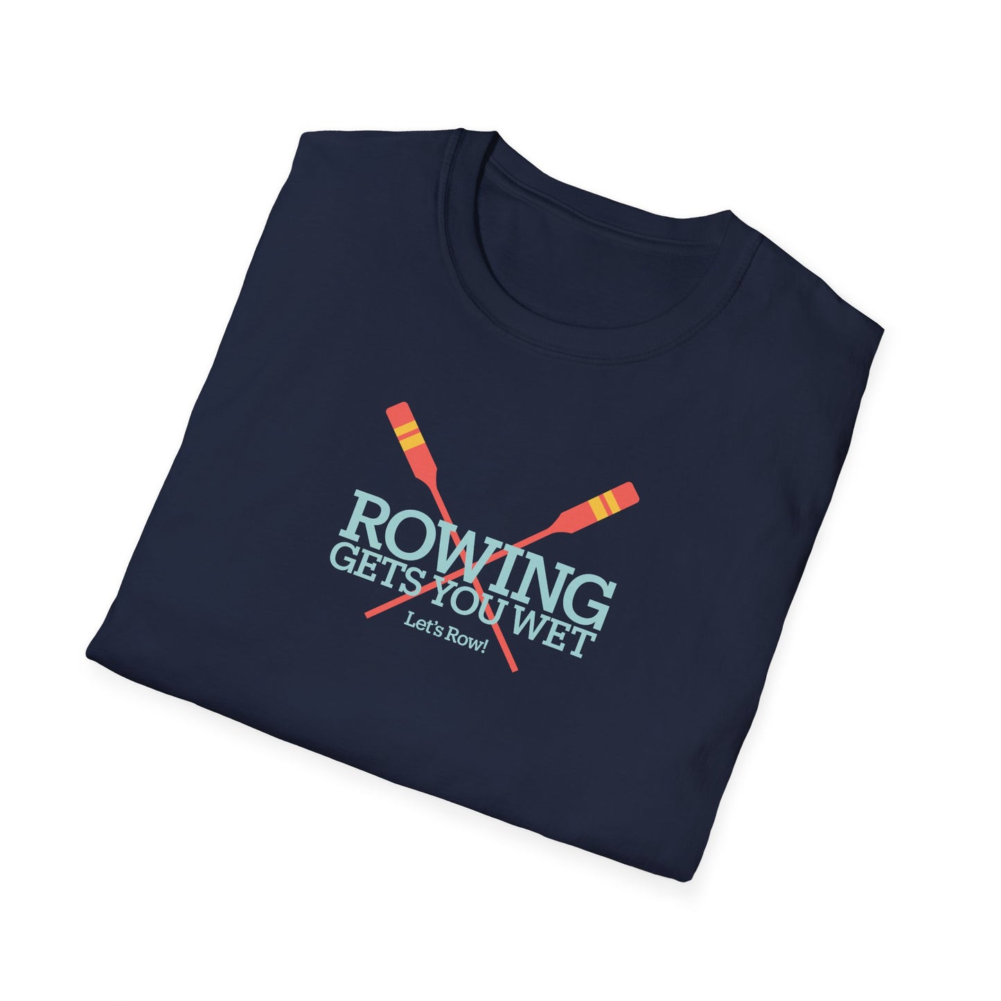 Rowing Gets You Wet — Crossed Oars Edition | Premium Rowing Tee