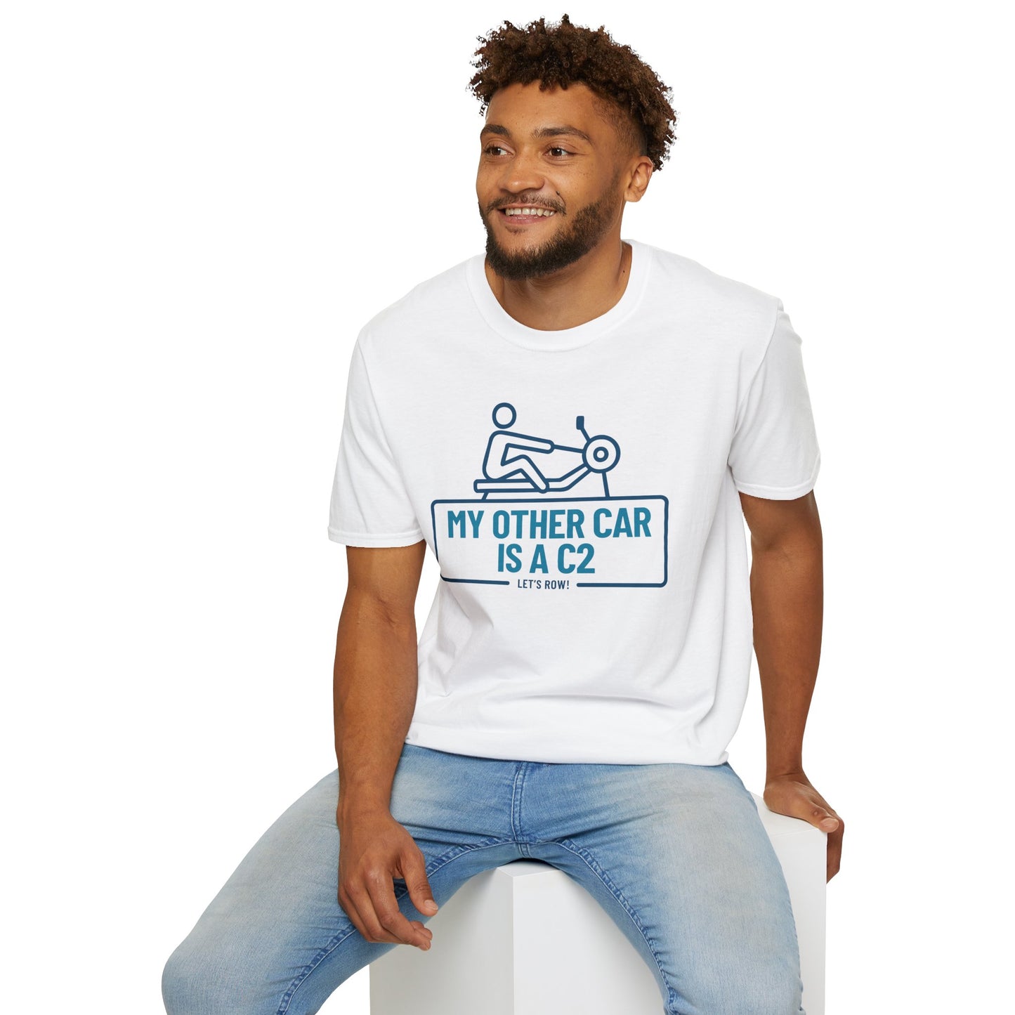 My Other Car Is an Erg — Badge Line Edition | Premium Rowing Tee