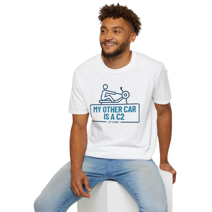 My Other Car Is an Erg — Badge Line Edition | Premium Rowing Tee