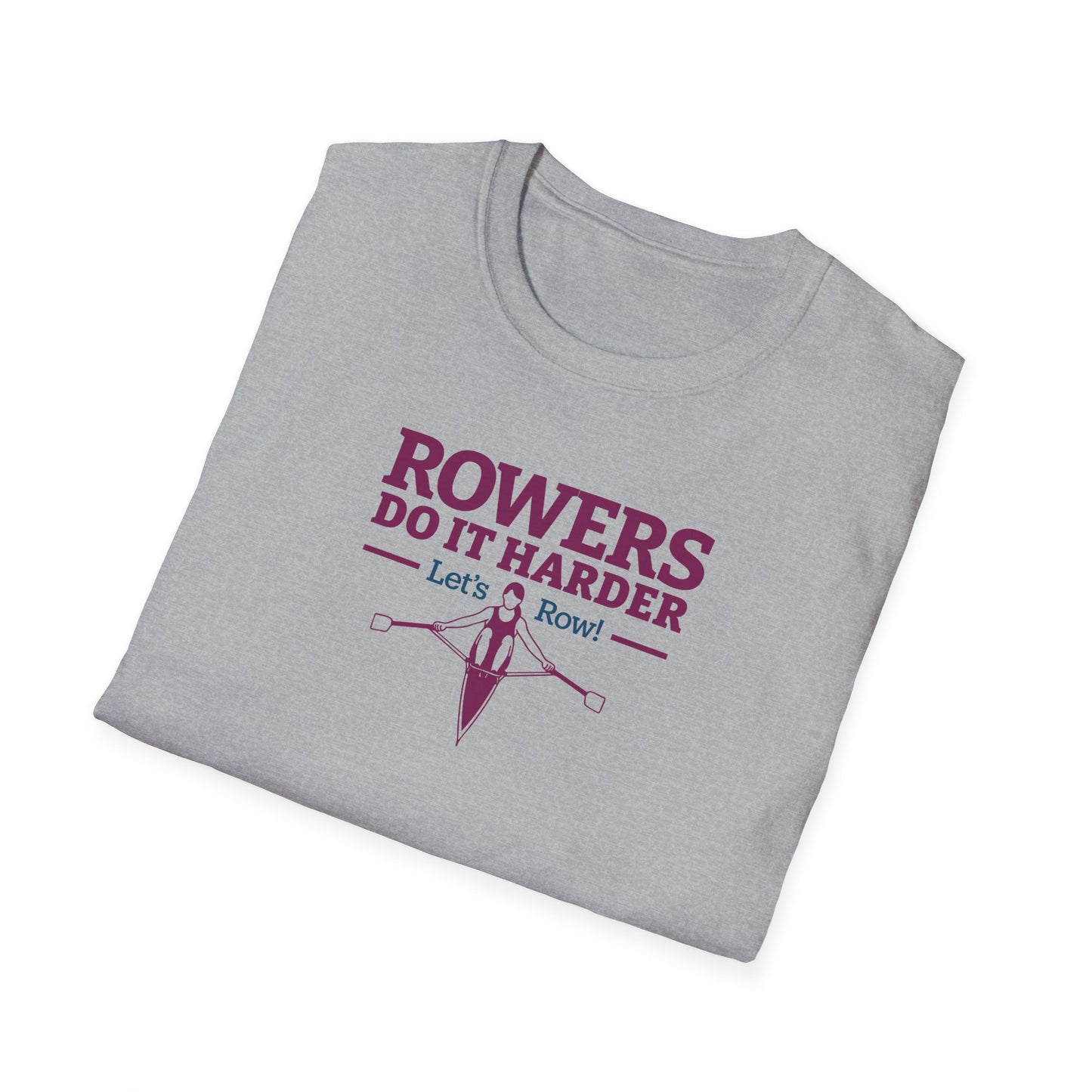 Rowers Do It Harder — Bold Classic Edition | Premium Rowing Tee