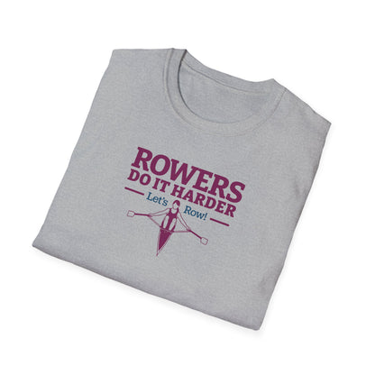Rowers Do It Harder — Bold Classic Edition | Premium Rowing Tee