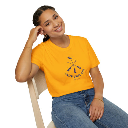 Catch · Drive · Exit | Crossed Paddles Edition | Premium Paddling Tee