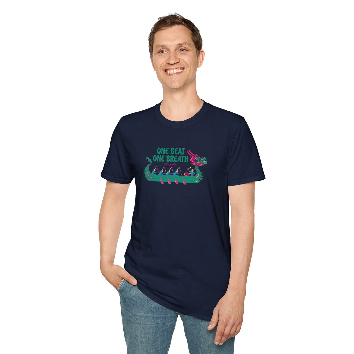 One Beat One Breath Dragon Boat T-Shirt | Premium Paddling Tee - RR