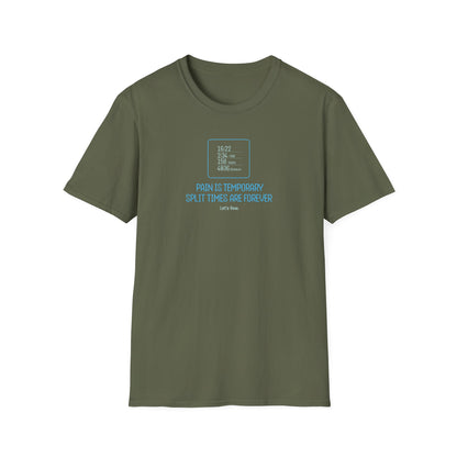 Pain Is Temporary — Split Time Edition | Premium Rowing Tee