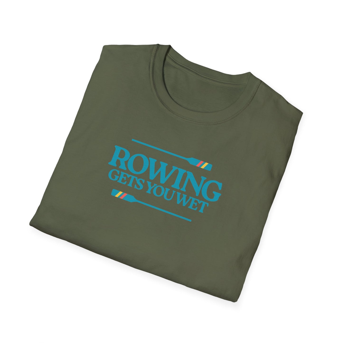 Rowing Gets You Wet — Stripe Oar Edition | Premium Rowing Tee