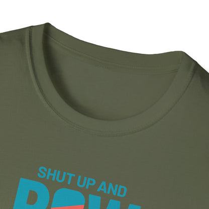 Shut Up and Row — Stripe Icon Edition | Premium Rowing Tee