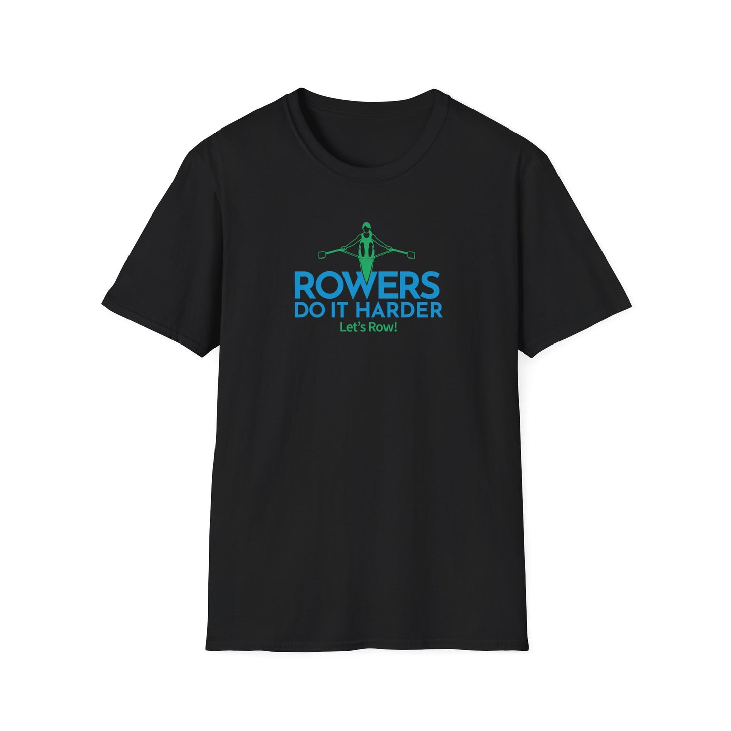 Rowers Do It Harder — Modern Line Edition | Premium Rowing Tee