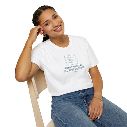 Pain Is Temporary — Split Time Edition | Premium Rowing Tee