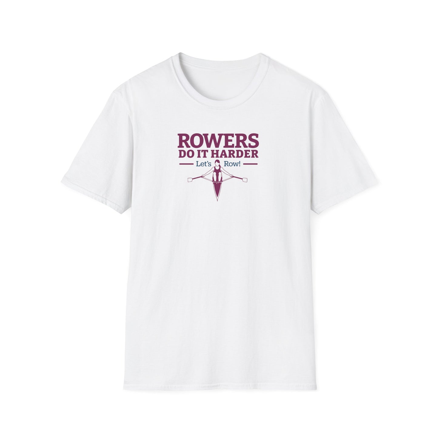 Rowers Do It Harder — Bold Classic Edition | Premium Rowing Tee