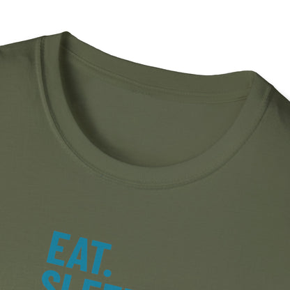 Eat Sleep Erg Repeat — Stacked Text Edition | Premium Rowing Tee