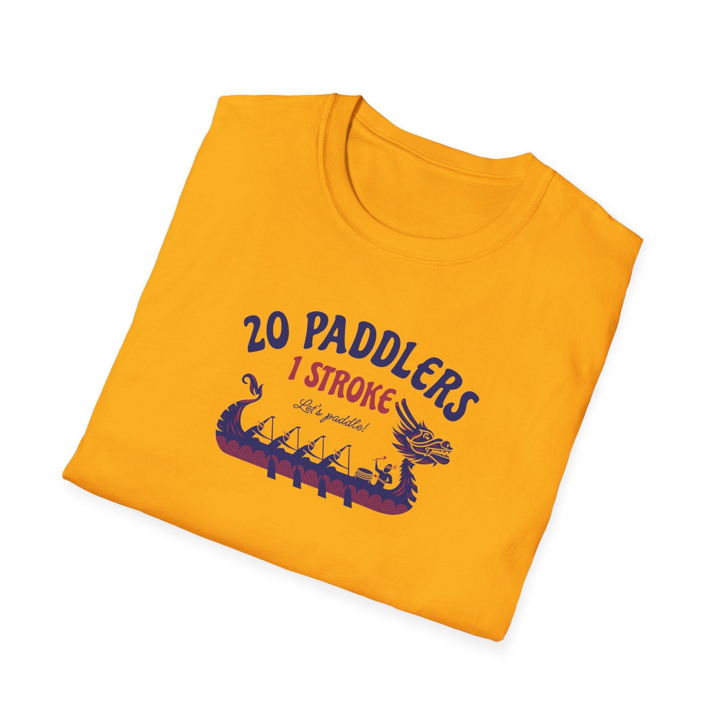 20 Paddlers 1 Stroke | Dragon Boat Team Shirt | Premium Paddling Tee
