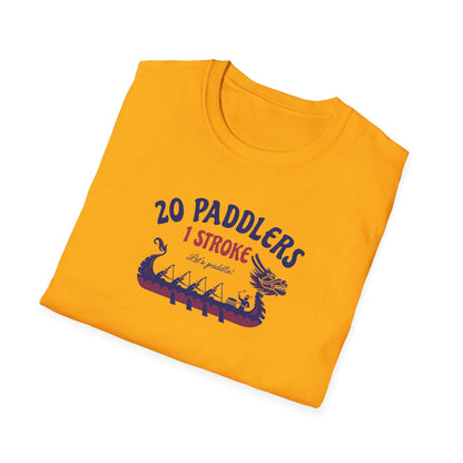 20 Paddlers 1 Stroke | Dragon Boat Team Shirt | Premium Paddling Tee