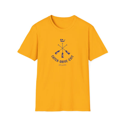 Catch · Drive · Exit | Crossed Paddles Edition | Premium Paddling Tee