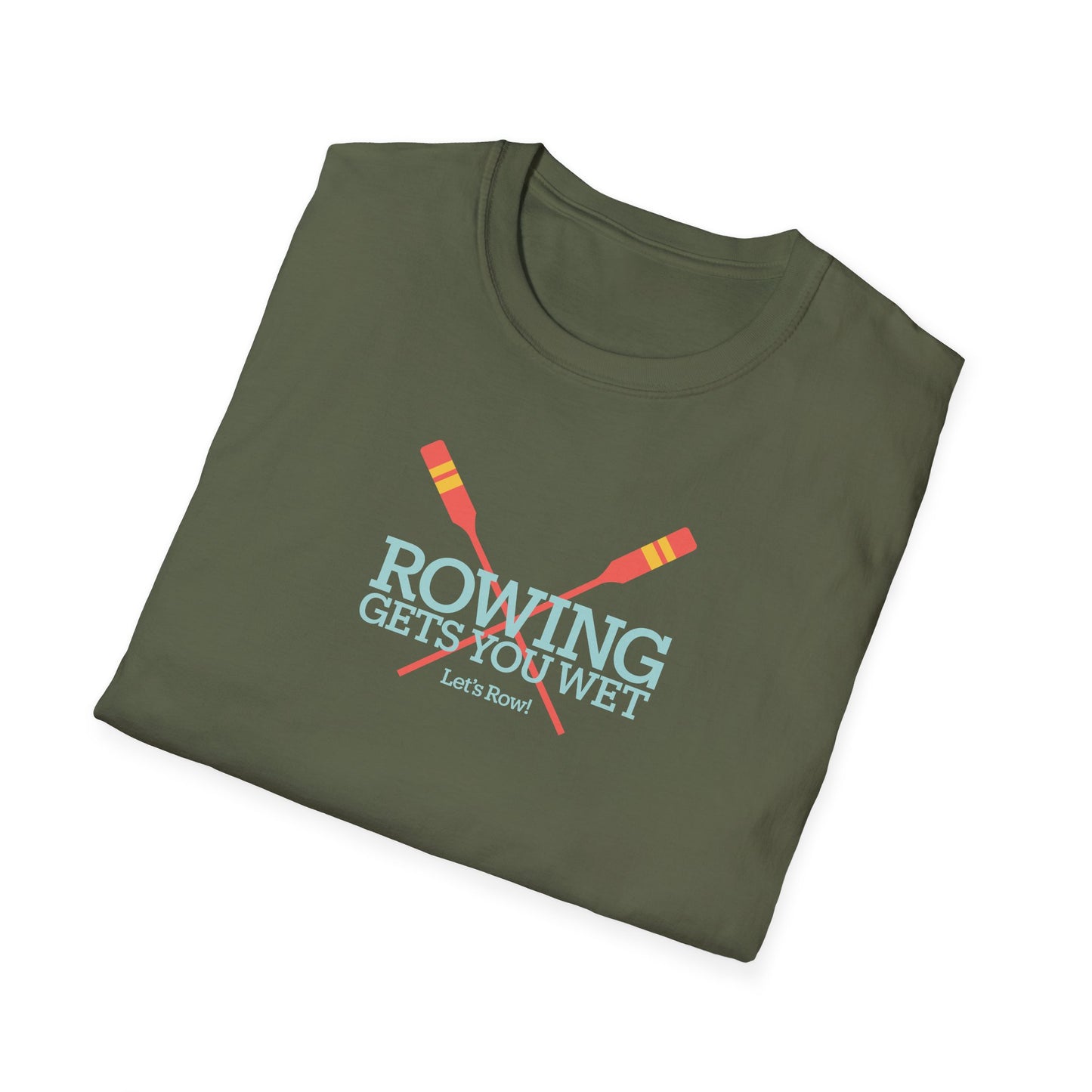 Rowing Gets You Wet — Crossed Oars Edition | Premium Rowing Tee
