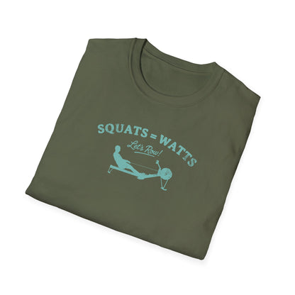 Squats = Watts | Premium Rowing Tee