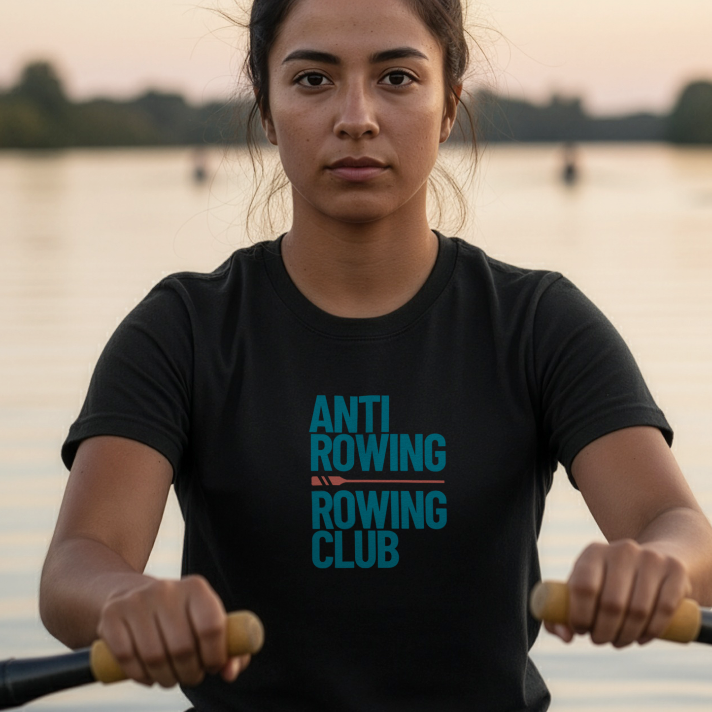 Anti Rowing Rowing Club — Coral Blade Edition | Premium Rowing Tee