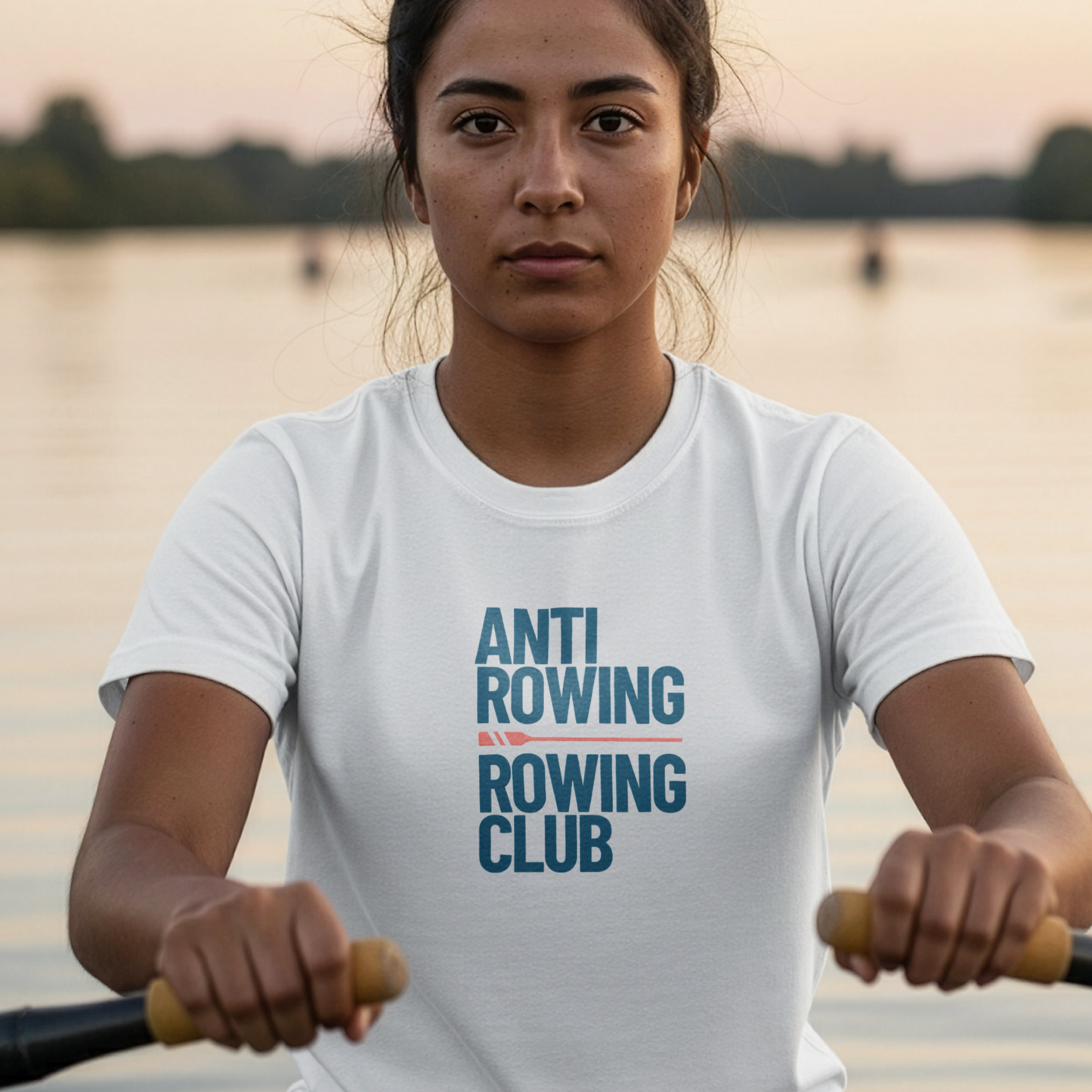 Anti Rowing Rowing Club — Coral Blade Edition | Premium Rowing Tee