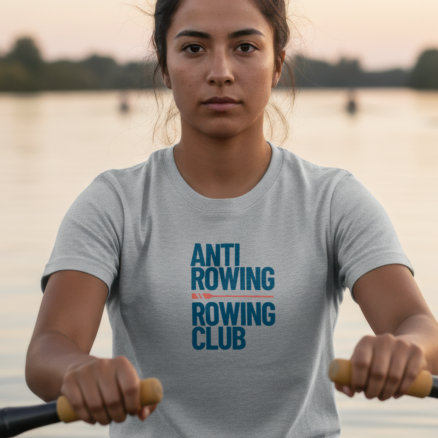 Anti Rowing Rowing Club — Coral Blade Edition | Premium Rowing Tee
