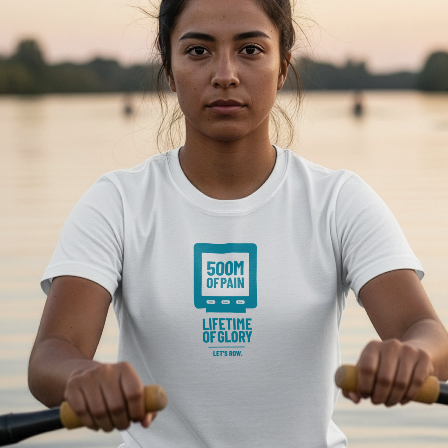 500M of Pain — Vertical Monitor Edition | Premium Rowing Tee