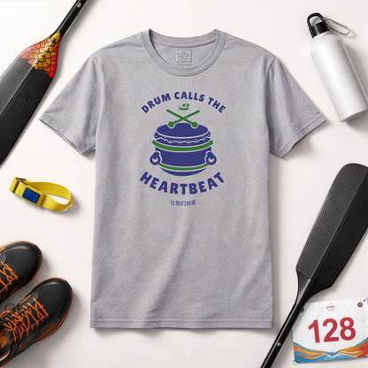 Drum Calls the Heartbeat Dragon Boat T-Shirt | Premium Paddling Tee