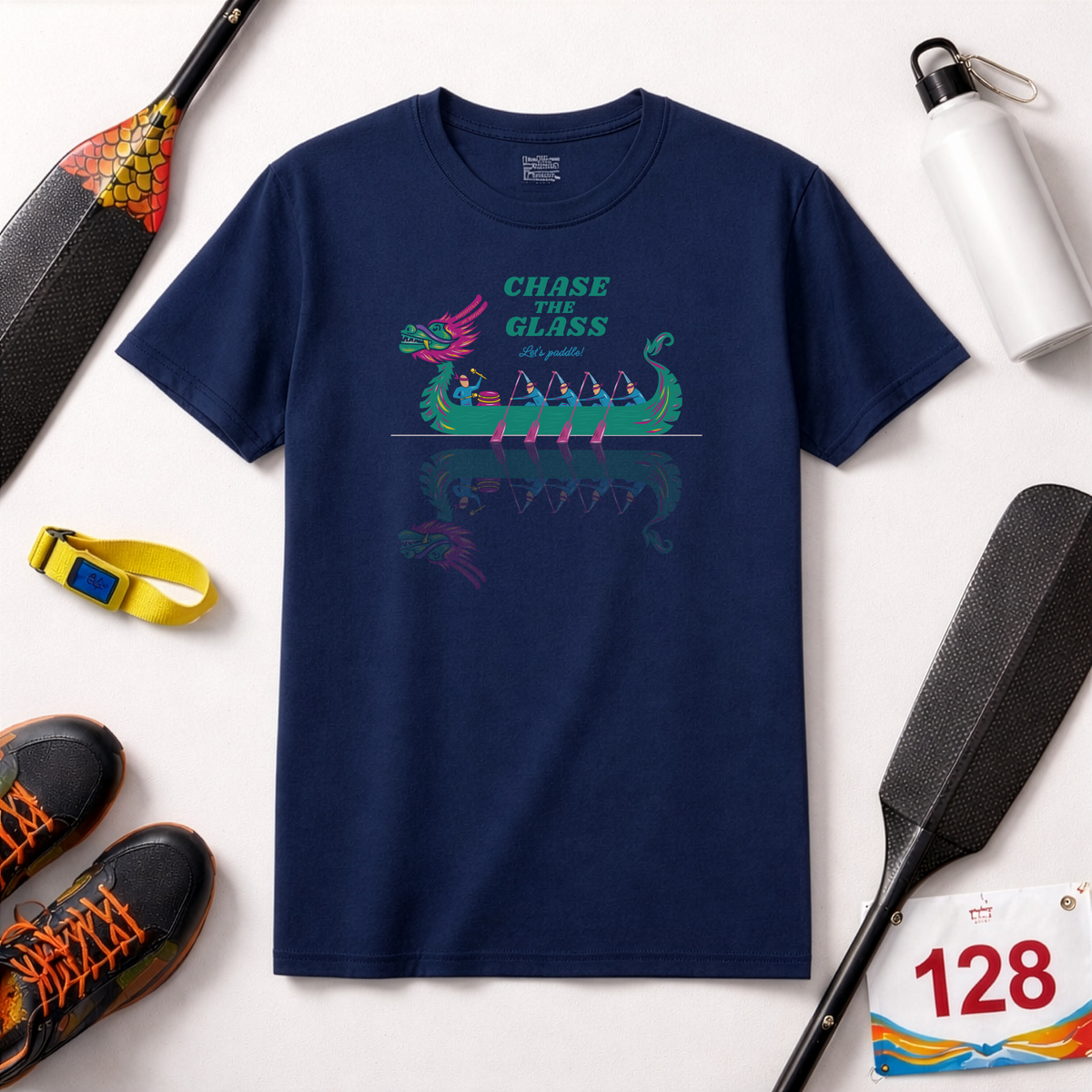 Chase the Glass Dragon Boat T-Shirt | Premium Paddling Tee - RR