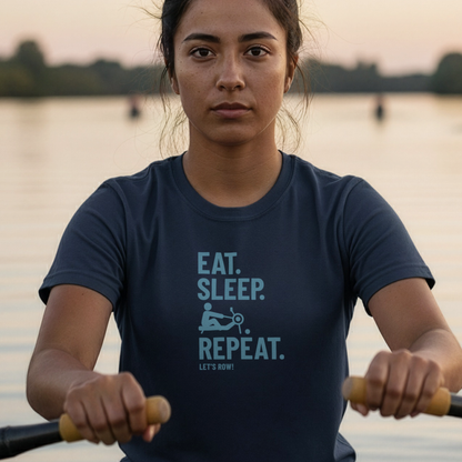 Eat Sleep Erg Repeat — Icon Edition | Premium Rowing Tee - RR